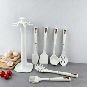 Hot Selling Kitchen Utensil Silicone Utensils Kitchenware Set PP Handle Cooking Utensils With Holder - Product Image 4