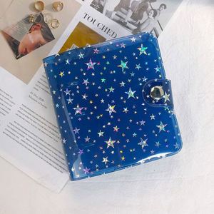 Portable 3-<b>Ring</b> Notebook Organizer PVC Cover Button Closure Travelle Journal <b>Binder</b> for Daily Use Business Card Organization - Product Image 2