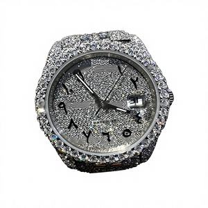 Luxury Stainless Steel Diamond Hip Hop Automatic Movement <b>Watches</b> VVS1 Bussdown Moissanite <b>Watch</b> <b>Iced</b> <b>Out</b> for Men with Box - Product Image 1