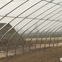 Structure de serre agricole en acier ZHUOTAI Ji-zi avec couverture en tôle PC, robuste et durable, efficace contre le vent