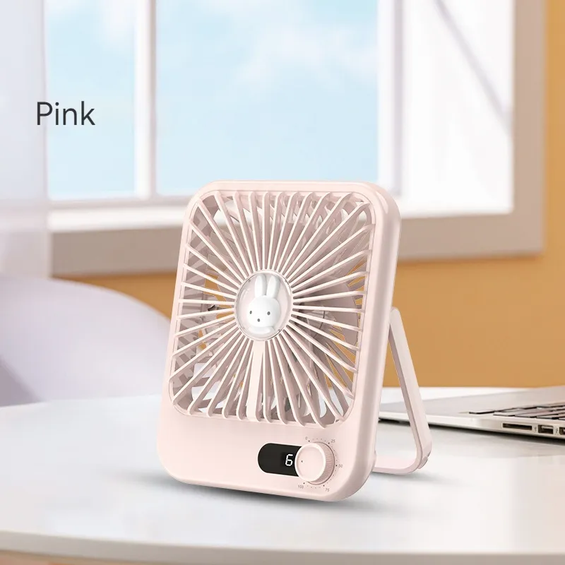 Mini Bảng Fan Pin Có Thể Sạc Lại Fan 2000MAh Có Thể Gập Lại Xách Tay Cá Nhân Fan Với Điện Hiển Thị USB Sạc Làm Mát Di Động