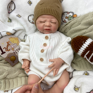 Poupées Bébé Pleureuses de 18 Pouces avec Articulations Flexibles, Sans Marques de Moules, Poupées Reborn en Silicone à Bouche Ouverte, Sucette Disponible, Cadeaux Jouets - Product Image 2