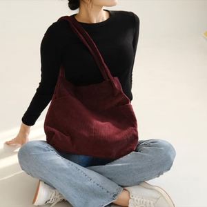 Bolsos Tote Grandes de Pana Suave para Mujer, Personalizados, Portátiles, Unisex, para Compras, Playa, Viajes, Estilo Moderno, Asa Larga - Product Image 5