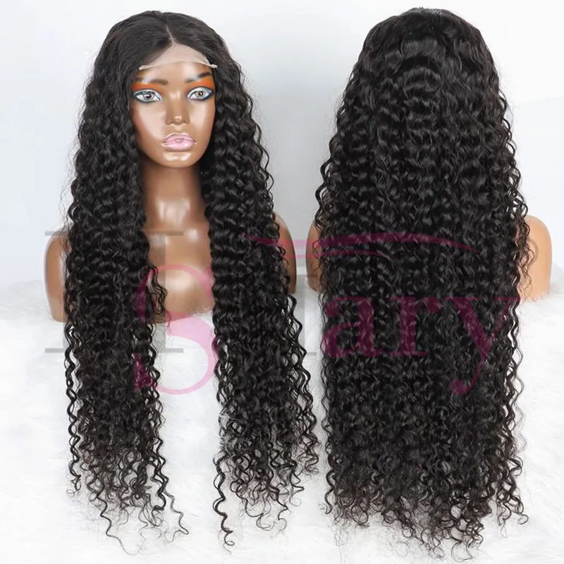 Cambodian Raw Hair Wig HD Lace Front Wigs for Black Women 180% 250% Density 5x5 HD Lace Closure Long Curly Human Hair Wigs