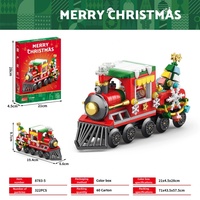 Mini Puzzle Amusant en Blocs de Construction en Plastique DIY, Joli Arbre de Noël et Père Noël, Jeu Éducatif pour Enfants, à Collectionner