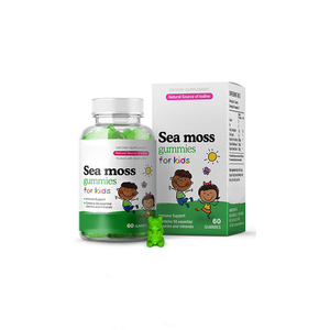 OEM en kaliteli doğal lodine kaynağı üretici tarafından çocuklar için 56 temel vitamin ve mineraller deniz yosun Gummies içerir