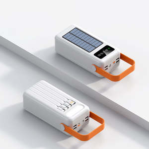 손전등 및 케이블 30000mah <span class=keywords><strong>Powerbank</strong></span> 50000mAh 태양열 충전기 100000mah 태양 광 발전 은행 전화 용 - Product Image 2