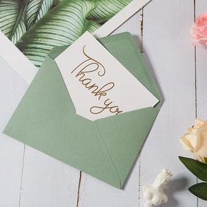 Cross-border Hot-selling Sage Green Lavender Purple Saliva Glue <b>Envelope</b> <b>Colorful</b> Greeting Card Invitation Card Kraft Paper - Product Image 1