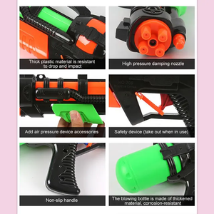 ปืนฉีดน้ำพลาสติกแรงดันสูงขนาดใหญ่ 56 ซม. สำหรับเด็ก ยิงได้ไกล พร้อมลูกบอลน้ำ ได้รับการรับรองมาตรฐาน EN71 เหมาะสำหรับเล่นในช่วงฤดูร้อน - Product Image 4