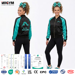 Uniformes de cheerleading personnalisés avec broderie <span class=keywords><strong>3D</strong></span> |   Tenues de cheerleading pour compétition à blocs de couleurs, vente en gros OEM - Product Image 1
