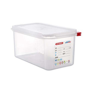 Bac alimentaire en polypropylène GN 1/3 32,5 × 17,5 × 15 h cm, avec couvercle, -40/+95 ° C Araven - Product Image 1