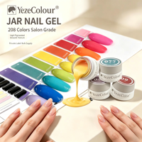 Gel à ongles en pot hautement pigmenté YezeColour, marque privée, OEM, ODM, approvisionnement en gros, couleurs vives pour les salons de manucure