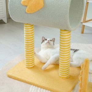 Dinosaur Cat Tree 1 Level Sisal Scratching Post Cartoon Design Cat <b>Bed</b> Integrated <b>Space</b> <b>Saving</b> For Small Apartments - Product Image 3
