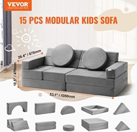 Sala de juegos convertible Muebles de esponja para niños Sofá de juego de espuma modular para niños pequeños Bebés