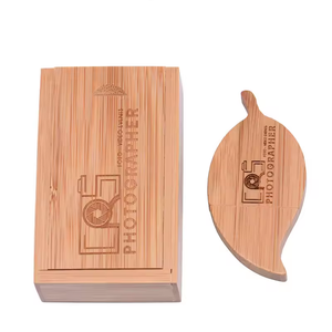 Biểu Tượng Tùy Chỉnh Bằng Gỗ Lá + Đóng Gói Hộp USB 2.0 Ổ Đĩa Flash Memory Stick Pendriver 4GB 8GB 16GB 32GB 64GB 128GB Tre USB Stick - Product Image 4