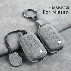 Housse de <span class=keywords><strong>clé</strong></span> de voiture Leatr, étui pour <span class=keywords><strong>clé</strong></span> de voiture 2/3 boutons pour <span class=keywords><strong>Nissan</strong></span> <span class=keywords><strong>Qashqai</strong></span> J11 X-trail Murano Maxima Tiida Altima Quest Juke Micra Pulsar - Product Image 5