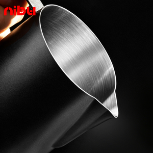 Nibu Taza <span class=keywords><strong>de</strong></span> Latte Art <span class=keywords><strong>de</strong></span> <span class=keywords><strong>3</strong></span>ª Generación con <span class=keywords><strong>Boca</strong></span> <span class=keywords><strong>de</strong></span> Calabaza, Taza para Espumar Leche <span class=keywords><strong>de</strong></span> Acero Inoxidable 304, Edición Profesional para Café, 600ML, Portátil - Product Image 3