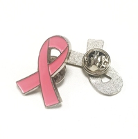 Épinglette officielle de sensibilisation au cancer du sein avec ruban rose Épinglettes en émail avec ruban rose