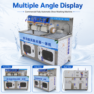 Máquina Industrial para Limpiar Calzado con Sistema de Calentamiento, Desinfección, Pulido y Cepillado Múltiple - Product Image 3