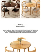 Table à manger ronde en bambou, petite, moderne et simple, table à thé et à café pour balcon d'appartement, chaises incluses, chaises de restaurant