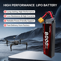 Batterie Lipo haute capacité 8000 mAh, performances optimales 6S 8S 12S 25C pour aéronefs, produit UAV de haute qualité
