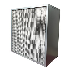 Filtre à air HEPA de type boîte H13 H14, média en fibre de verre, cadre en aluminium, efficacité de 99,95 % pour les salles blanches et les systèmes CVC - Product Image 3