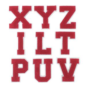 Benutzer definierte 3D <span class=keywords><strong>Letter</strong></span> Patch Stickerei Chenille A-Z Buchstaben für Kleidung 1-3 Tage Probenzeit - Product Image 3