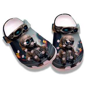 사용자 정의 나막신 인쇄 할로윈 정원 슬리퍼 신발 도매 비명 스릴러 샌들 여성 남성 가볍게 슬리퍼 뮬 막힘 - Product Image 3