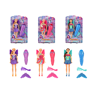 Muñeca <span class=keywords><strong>de</strong></span> sirena <span class=keywords><strong>de</strong></span> 11,5 pulgadas con alas <span class=keywords><strong>de</strong></span> mariposa desmontables y vestidos, muñeca <span class=keywords><strong>de</strong></span> transformación, juguete para regalo - Product Image 2
