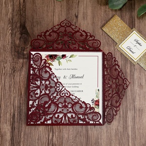 Tarjetas de invitación de boda de estilo real, sobres de lujo, venta al por mayor - Product Image 6
