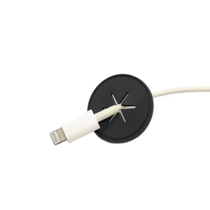 In Stock 1.38 Inch PVC Rubber Earphone Port <b>Patch</b> <b>Sew</b> <b>On</b> Cable Through Hole Label for Backpacks - Product Image 5