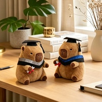 Peluche Capybara Mignon avec Chapeau de Remise de Diplôme, Doux et Moelleux, Idéal pour Cadeaux et Décoration de Remise de Diplôme