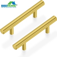 BBDHOME Poignée de meuble creuse en acier inoxydable 201 noir et or de haute qualité pour tiroirs de cuisine, chambre et hôtel