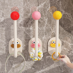 Bathroom Wall Storage <b>Hooks</b> Single <b>Hook</b> Round Shape <b>Adhesive</b> Mount No Drilling Required For Bathroom Hair Clips - Product Image 1