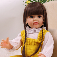 22 inch Realistic Biracial Girl Doll Silikon Reborn Bebe Dolls Ungiftige Silikon kautschuk Reborn Baby Dolls