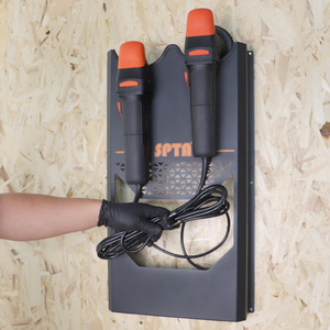 Soporte <span class=keywords><strong>de</strong></span> pared metálico <span class=keywords><strong>de</strong></span> alta resistencia SPTA <span class=keywords><strong>de</strong></span> doble estación para pulidoras rotativas DA, organizador <span class=keywords><strong>de</strong></span> herramientas <span class=keywords><strong>de</strong></span> detallado para garaje - Product Image 6