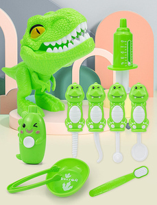 Dessin animé dinosaure outils dentaires dentiste docteur ensemble jeu ensemble enfants Simulation dentiste médical Kit modèle jouer maison - Product Image 2