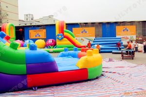 Toboggan sec gonflable commercial conception de bloc arc-en-ciel toboggan gonflable géant pour entreprise de location de <span class=keywords><strong>parc</strong></span> de terrain de jeu extérieur - Product Image 5