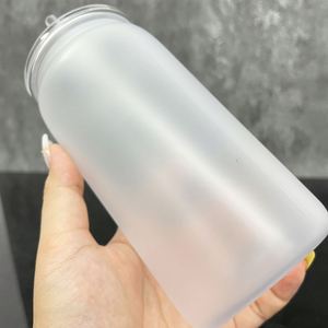 Vasos Elegantes de Plástico Acrílico de 16oz, Vasos Tipo Lata para Cerveza y Refrescos, con Tapa de PP y Pajitas para Decoración UV DTF - Product Image 2
