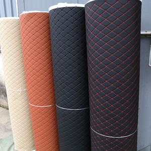 Tapis de sol de voiture en faux <span class=keywords><strong>cuir</strong></span> <span class=keywords><strong>matelassé</strong></span>, emballage en rouleaux avec différents design sur mousse, nouveauté - Product Image 2