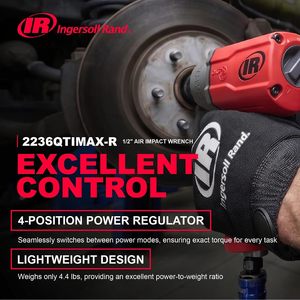 Llave de Impacto Neumática Ingersoll Rand 2235 de 1/2 Pulgada, Acero de Aleación de Titanio, 7000 RPM, Herramienta Silenciosa - Product Image 3