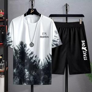2026 Summer Outdoor Sports Suit Men's Short-sleeved Shorts Casual Fashion Two-piece Set Breathable Quick-drying Fitness Clothes - Product Image 3