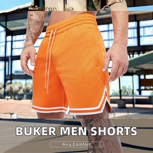 Pantalones Cortos de Baloncesto Retro para Hombre, Logotipo Personalizado Bordado, Diseño de Malla Transpirable, Casuales, 100% Poliéster, Solo Pantalones Cortos de Baloncesto - Product Image 3