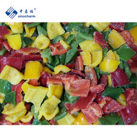 Sinocharm HALAL IQF - Tiras de Pimientos Mixtos Congelados, Picados, Verdes, Rojos y Amarillos, Pimiento Dulce de China, Proveedor para Restaurantes