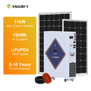 Sistema de Energía Solar Portátil Todo en Uno ASGOFT de 11 kW, 15 kWh, 6.6 kWh, Sistema Solar Híbrido de 51.2 V con Batería LifePO4, Estación Solar - Product Image 4