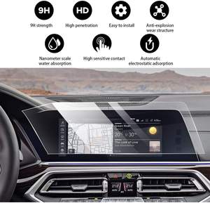 Protection d'écran HD transparente sur mesure grande taille pour écran tactile de commande centrale BMW X5 Series, anti-traces de doigts - Product Image 2