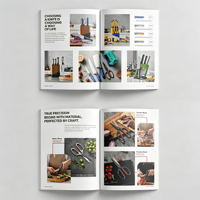 Brochure d'art imprimée sur mesure, catalogue de magazine en couleur CMYK, brochure avec pelliculage brillant