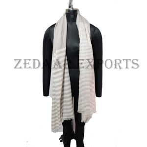 Premium Organic Cotton Striped <b>Scarf</b> <b>for</b> <b>Women</b> Beautifully Handmade Solid Colors Long Soft Comfortable <b>for</b> Summer-Customizable - Product Image 2