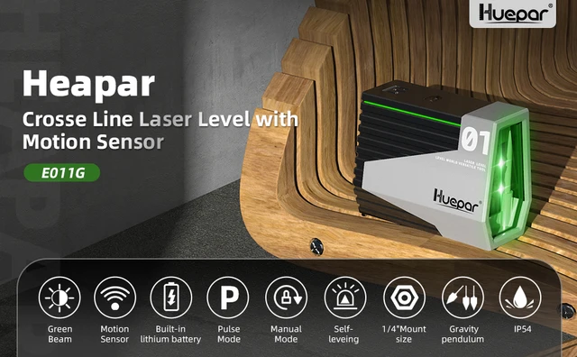 Huepar-Nivel láser verde de 8 líneas, medición de línea cruzada,  autonivelante, modo Manual Horizontal y Vertical con cargador USB 602CG -  AliExpress