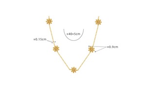 2025 desain baru baja tahan karat Daisy liontin Fashion 18K tidak pudar, perhiasan Korea kustom grosir, kalung wanita yang menawan - Product Image 6